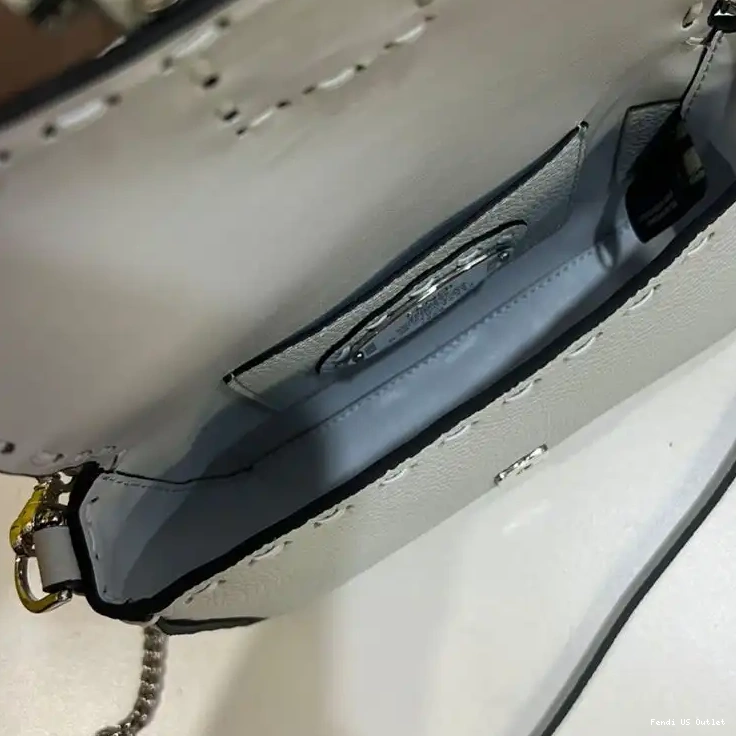 Affordable Bag Baguette In Sky Mini Fendi Cuoio Blue Leather Romano Selleria 0420 HOT SALE